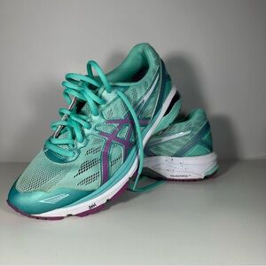 Asics Gel GT-1000 Women's Size 8 Running Shoes Mint Green/ Purple T6A8N